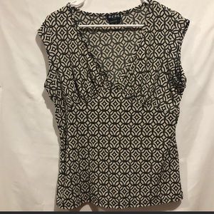 BCBG Paris Black and Cream Top